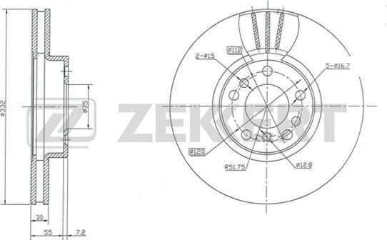 Zekkert BS-5335 - Тормозной диск autosila-amz.com