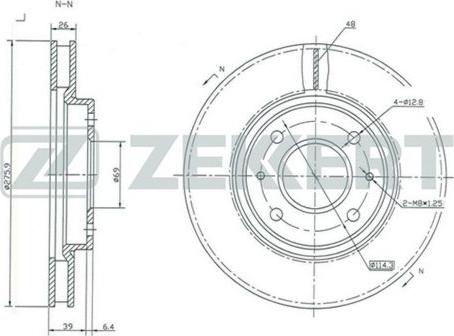 Zekkert BS-5332 - Тормозной диск autosila-amz.com