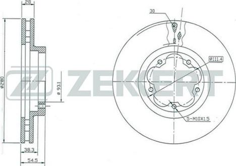 Zekkert BS-5328 - Тормозной диск autosila-amz.com