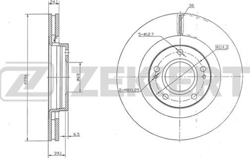 Zekkert BS-5327 - Тормозной диск autosila-amz.com