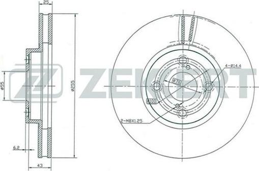 Zekkert BS-5379 - Тормозной диск autosila-amz.com