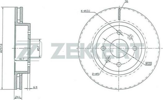 Zekkert BS-5374 - Тормозной диск autosila-amz.com