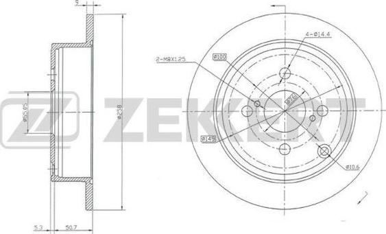 Zekkert BS-5378 - Тормозной диск autosila-amz.com