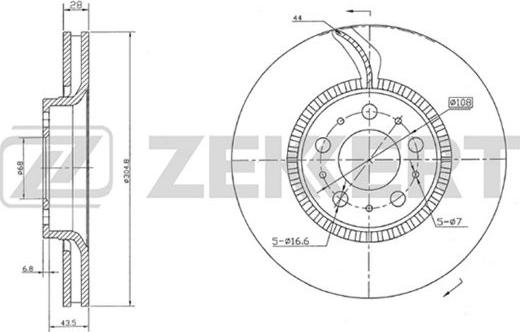 Zekkert BS-5299 - Тормозной диск autosila-amz.com