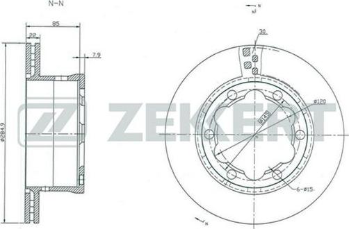 Zekkert BS-5290 - Тормозной диск autosila-amz.com