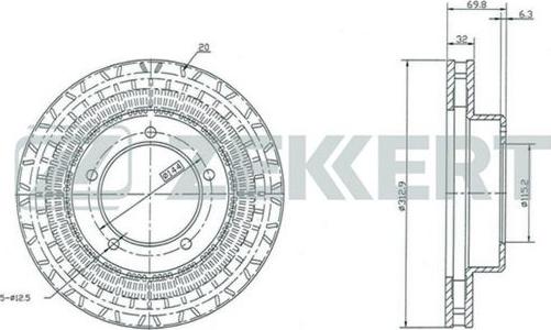 Zekkert BS-5243 - Тормозной диск autosila-amz.com