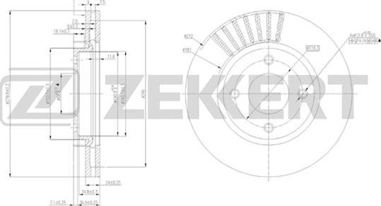 Zekkert BS-5259 - Тормозной диск autosila-amz.com