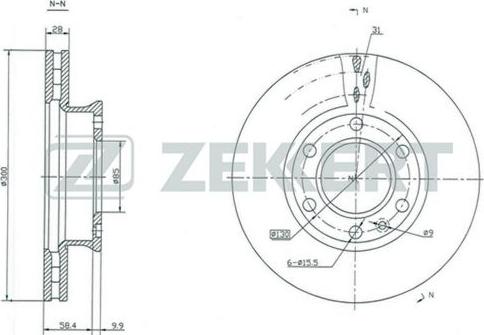 Zekkert BS-5256 - Тормозной диск autosila-amz.com