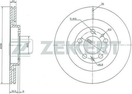 Zekkert BS-5251 - Тормозной диск autosila-amz.com