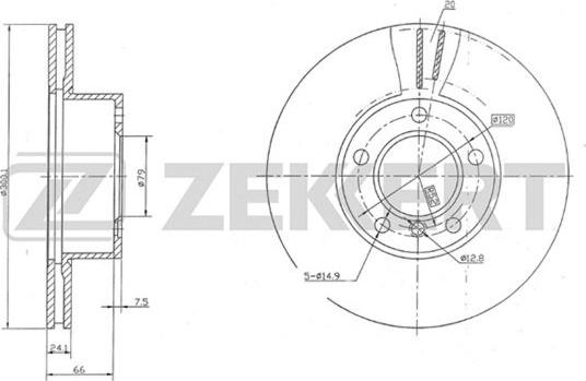 Zekkert BS-5258 - Тормозной диск autosila-amz.com