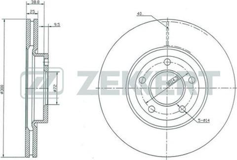 Zekkert BS-5253 - Тормозной диск autosila-amz.com