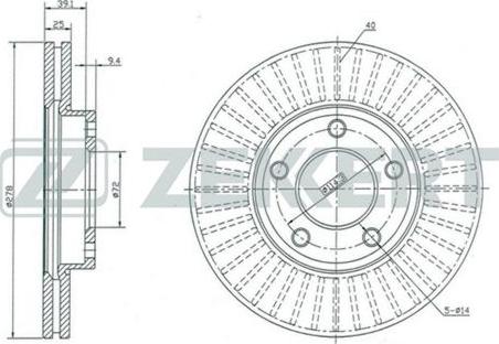 Zekkert BS-5252 - Тормозной диск autosila-amz.com