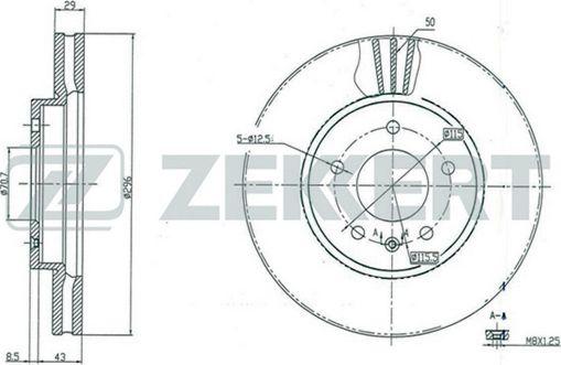 Zekkert BS-5268 - Тормозной диск autosila-amz.com