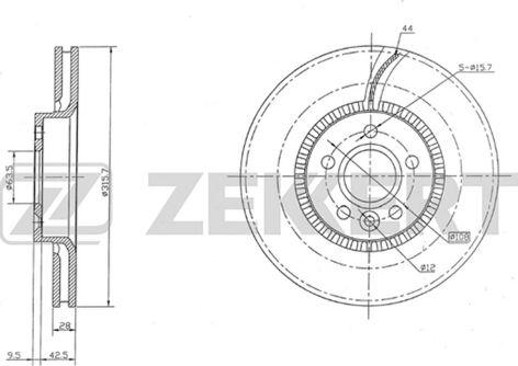 Zekkert BS-5263 - Тормозной диск autosila-amz.com