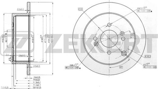 Zekkert BS-5262 - Тормозной диск autosila-amz.com