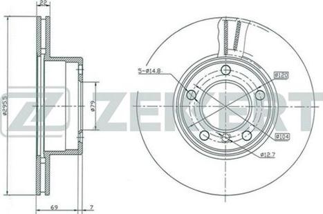 Zekkert BS-5209 - Тормозной диск autosila-amz.com