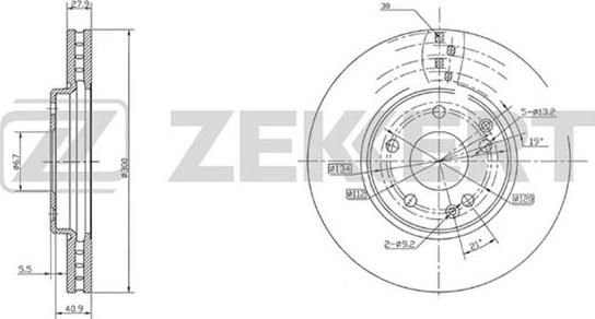 Zekkert BS-5201 - Тормозной диск autosila-amz.com
