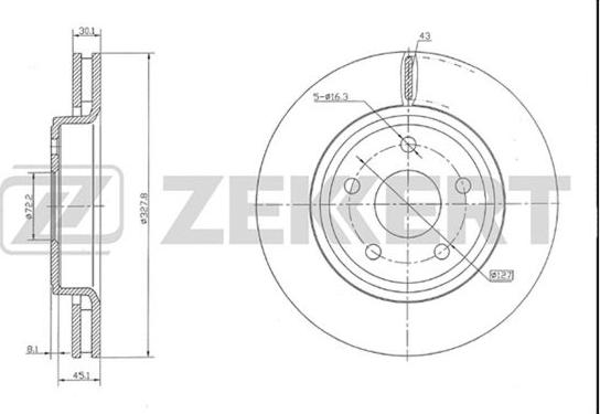 Zekkert BS-5203 - Тормозной диск autosila-amz.com