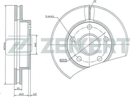 Zekkert BS-5219 - Тормозной диск autosila-amz.com