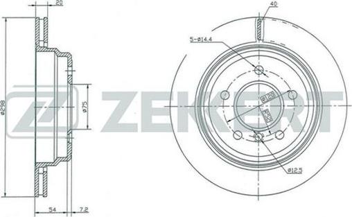 Zekkert BS-5210 - Тормозной диск autosila-amz.com