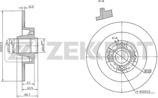 Zekkert BS-5213 - Тормозной диск autosila-amz.com