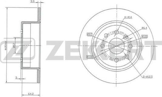 Zekkert BS-5217 - Тормозной диск autosila-amz.com