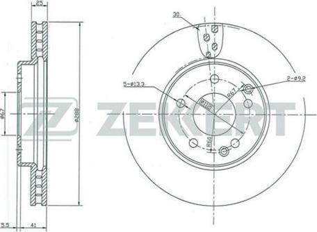 Zekkert BS-5289 - Тормозной диск autosila-amz.com