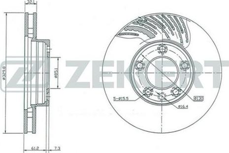 Zekkert BS-5284 - Тормозной диск autosila-amz.com