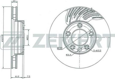 Zekkert BS-5285 - Тормозной диск autosila-amz.com