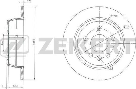 Zekkert BS-5239 - Тормозной диск autosila-amz.com