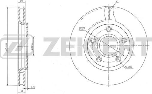 Zekkert BS-5234 - Тормозной диск autosila-amz.com