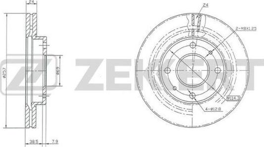 Zekkert BS-5223 - Тормозной диск autosila-amz.com