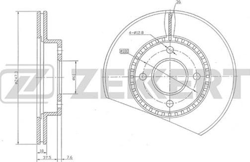 Zekkert BS-5227 - Тормозной диск autosila-amz.com