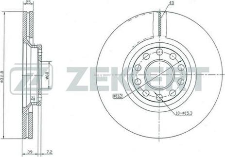 Zekkert BS-5279 - Тормозной диск autosila-amz.com