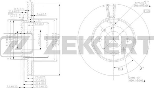 Zekkert BS-5276 - Тормозной диск autosila-amz.com