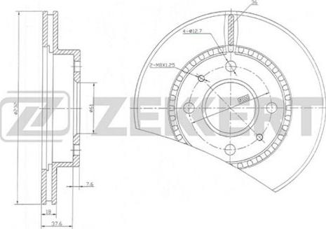 Zekkert BS-5799 - Тормозной диск autosila-amz.com