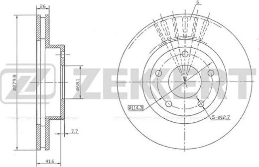 Zekkert BS-5796 - Тормозной диск autosila-amz.com