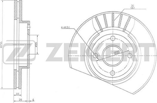Zekkert BS-5749 - Тормозной диск autosila-amz.com