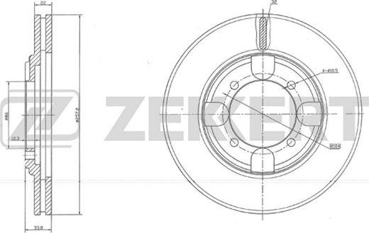 Zekkert BS-5745 - Тормозной диск autosila-amz.com
