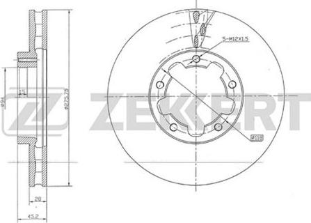 Zekkert BS-5743 - Тормозной диск autosila-amz.com