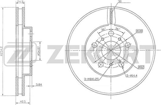 Zekkert BS-5751 - Тормозной диск autosila-amz.com