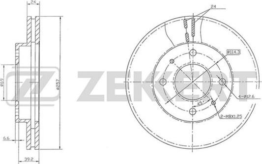 Zekkert BS-5757 - Тормозной диск autosila-amz.com