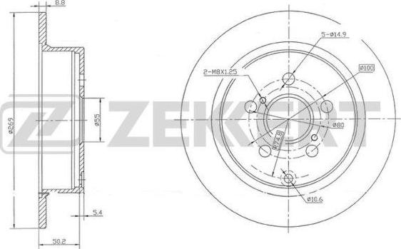 Zekkert BS-5702 - Тормозной диск autosila-amz.com