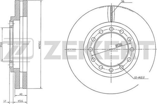 Zekkert BS-5716 - Тормозной диск autosila-amz.com