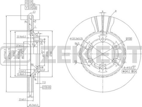 Zekkert BS-5711 - Тормозной диск autosila-amz.com