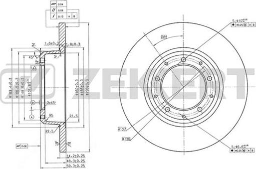 Zekkert BS-5713 - Тормозной диск autosila-amz.com