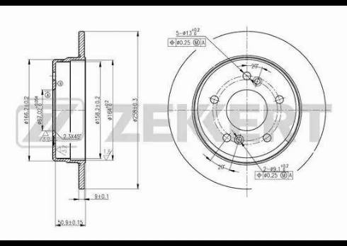 Zekkert BS-5788 - Тормозной диск autosila-amz.com