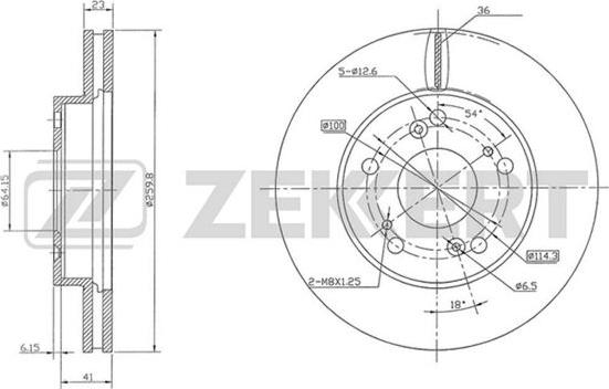 Zekkert BS-5736 - Тормозной диск autosila-amz.com