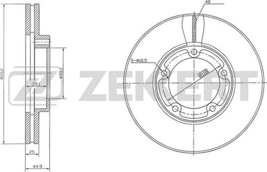 Zekkert BS-5724 - Тормозной диск autosila-amz.com