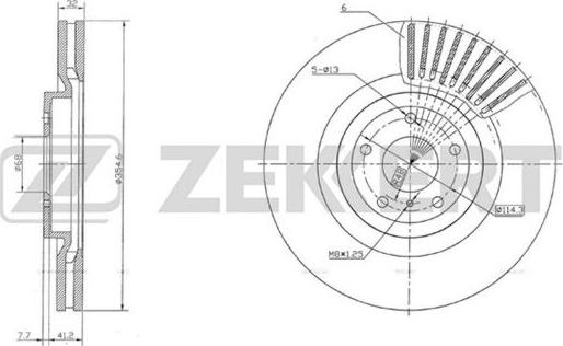 Zekkert BS-5728 - Тормозной диск autosila-amz.com